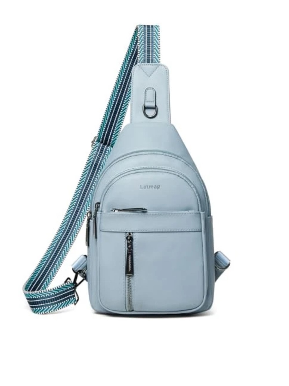 7L Sling Bag For Women Men Backpack Fanny Pack Crossbody Chest Light Blue